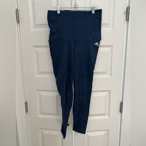Adidas maternity leggings in a denim like blue color